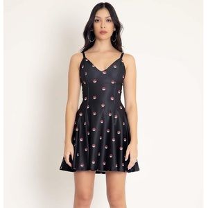 *𝐒𝐎𝐋𝐃* ➠ Poké Ball Mini Strappy dress by Blackmilk